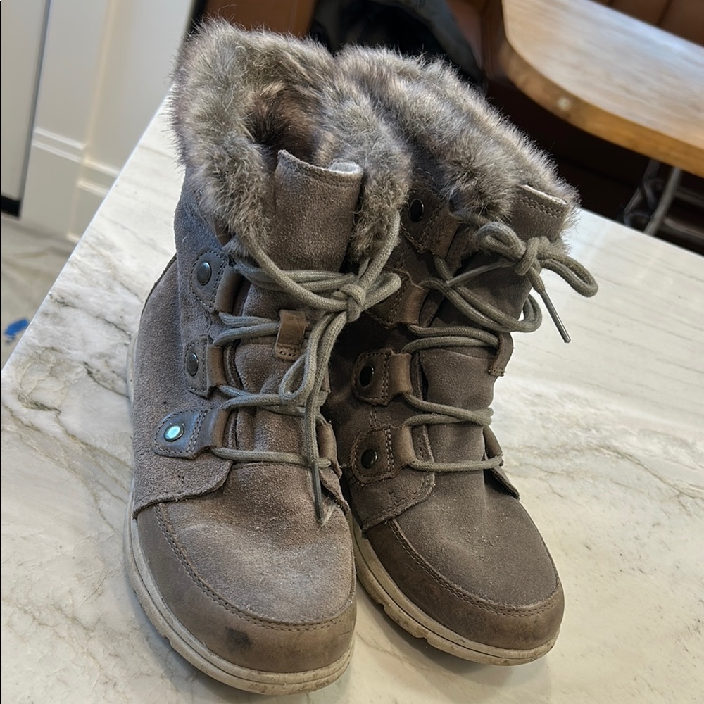 Sorel Faux Fur Lined Lace-Up Boots